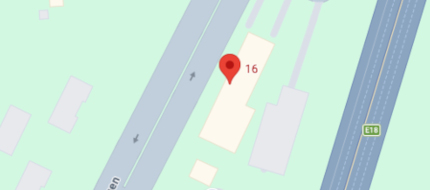 OCT Danderyd office marked on a map